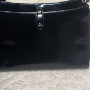 Vintage BALLY black, smooth, leather, large handbag great condition